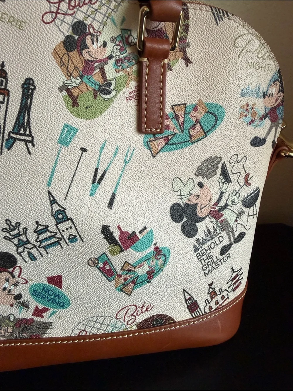 2022 Disney Dooney & Bourke Epcot Food & Wine Festival Satchel Bag Purse Strap